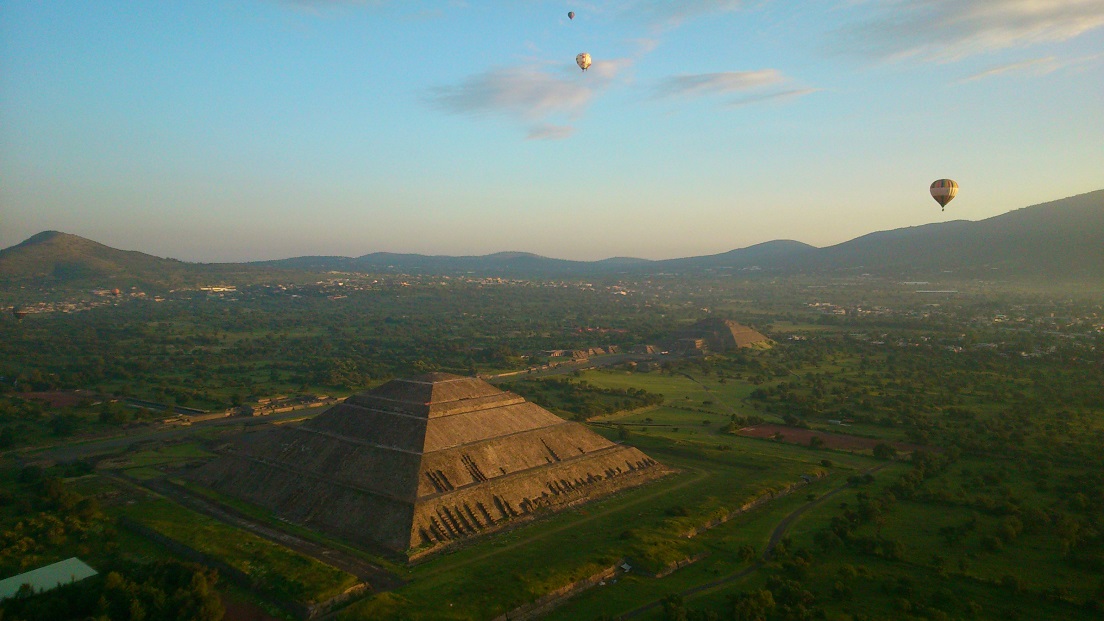 Viaje en globo en Teotihuacán. Con el mundo a tus pies
