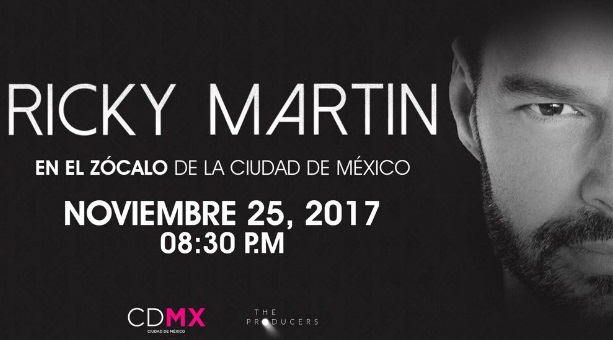 Hoy Ricky Martin en el Zócalo