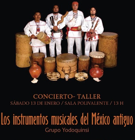 Harán música con instrumentos prehispánicos en el Museo Nacional de las Culturas del Mundo