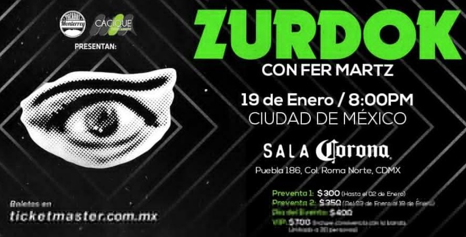 Zurdok regresa a la CDMX con Fernando Martz al frente