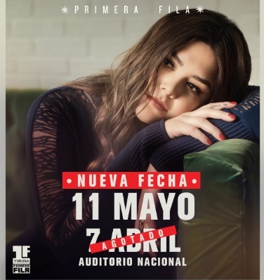 Yuridia abre nueva fecha para mayo en el Auditorio Nacional