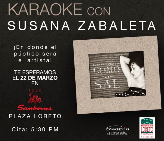 Susana Zabaleta te espera para cantar este jueves