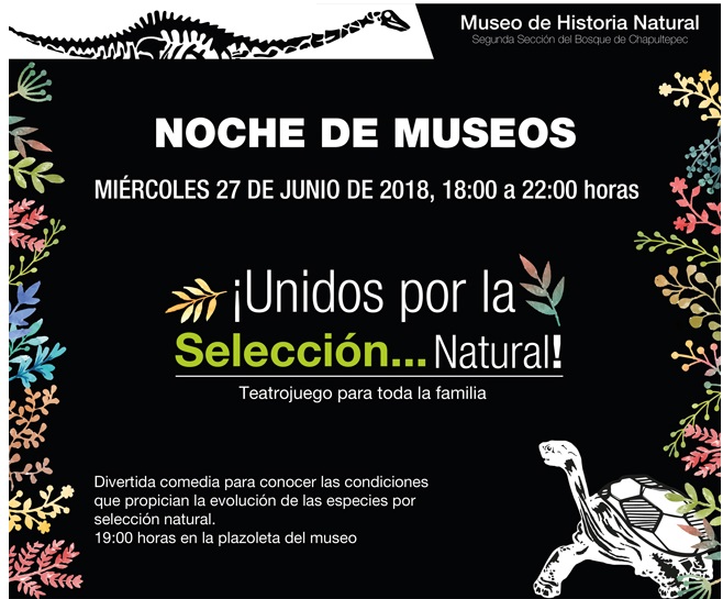 Noche de Museos de junio se llevará a cabo este miércoles en el Museo de Historia Natural