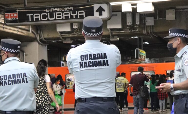 La Guardia Nacional vigila el Metro