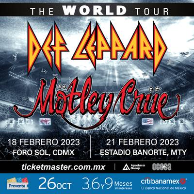Mötley Crüe y Def Leppard realizarán poderosa presentación en México