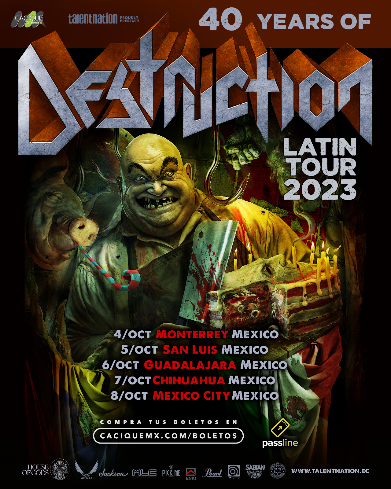 Destruction anuncia gira en México por su 40 aniversario