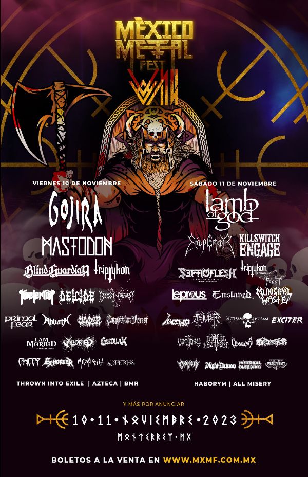 Conoce el line up por día del México Metal Fest VII